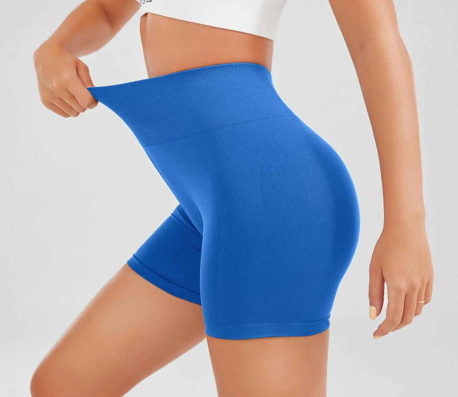 JOYSPELS Workout Shorts Women Gym Scrunch Butt Running Seamless Shorts Athletic High Waist Tummy Control