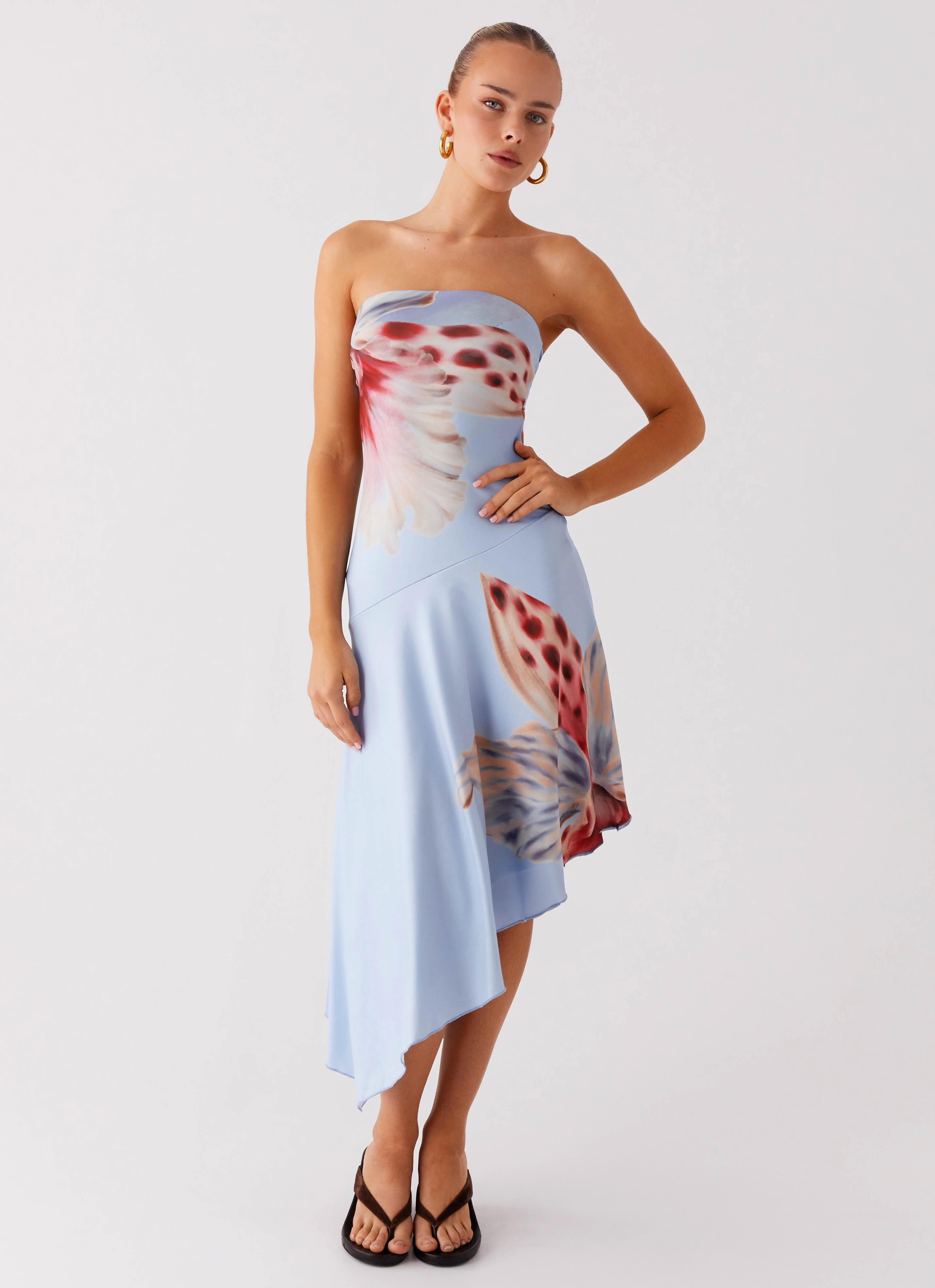 Juliana Midi Dress - Deep Sea Bloom Petite-Size