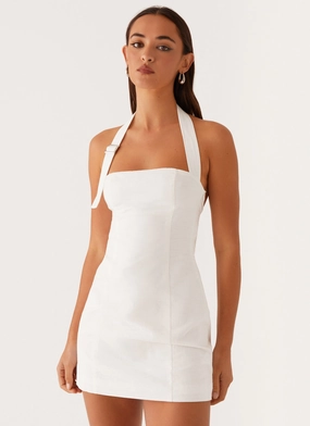 Julianna Linen Mini Dress - White Day-to-Evening Style Julianna Linen Mini Dress - White Timeless Soft