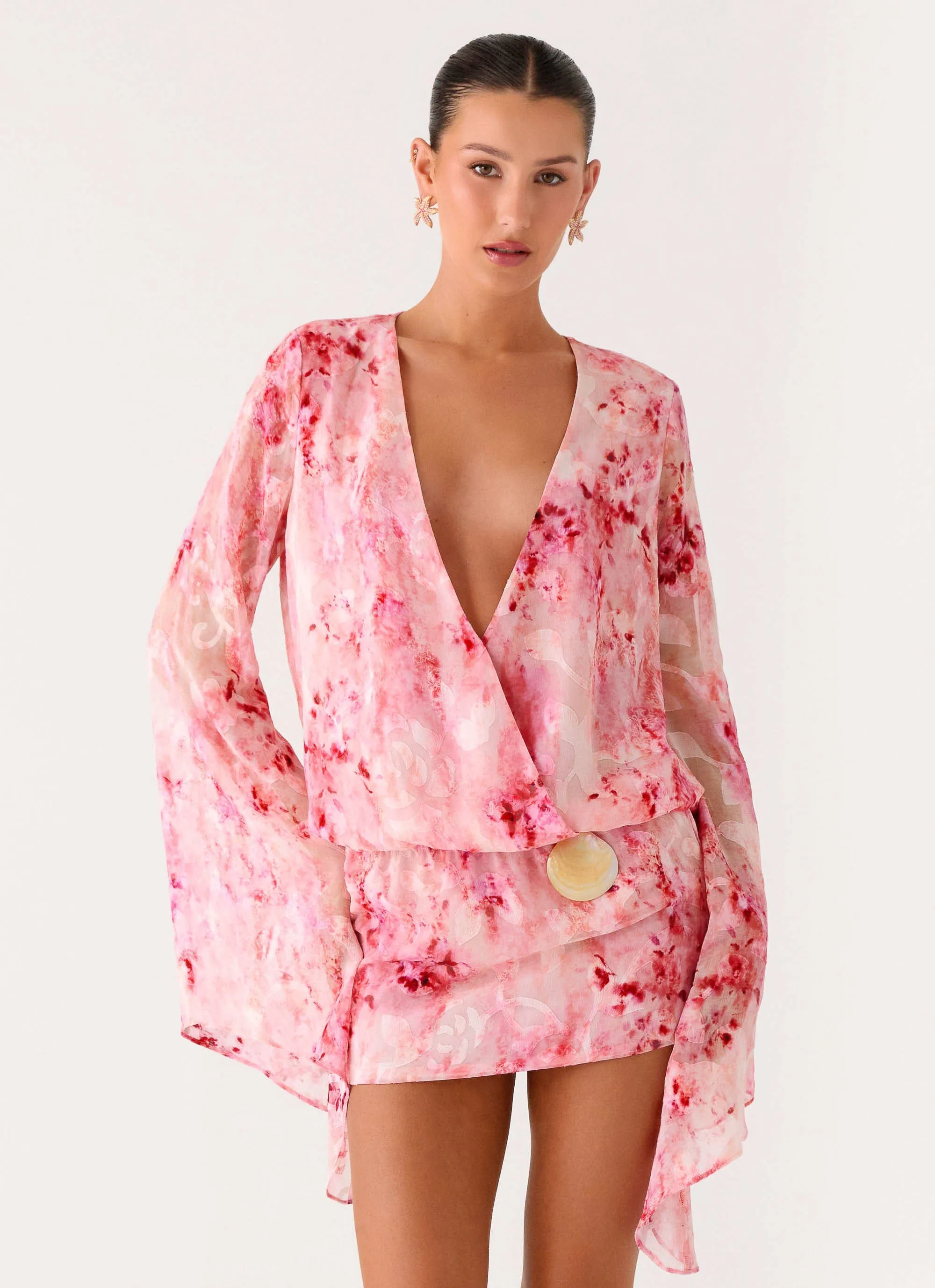 Fit Choice Junia Long Sleeve Mini Dress - Pink