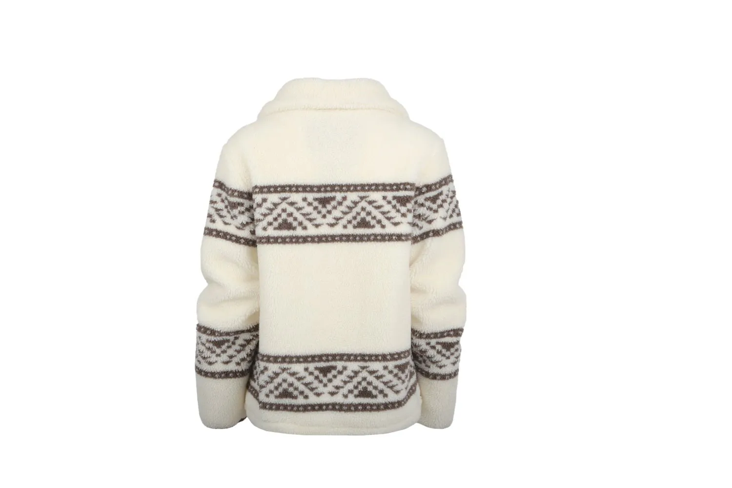 Daily Favorite STS Ranchwear Womens Frankie Cream/Chocolate 100% Polyester Fleece Jacket