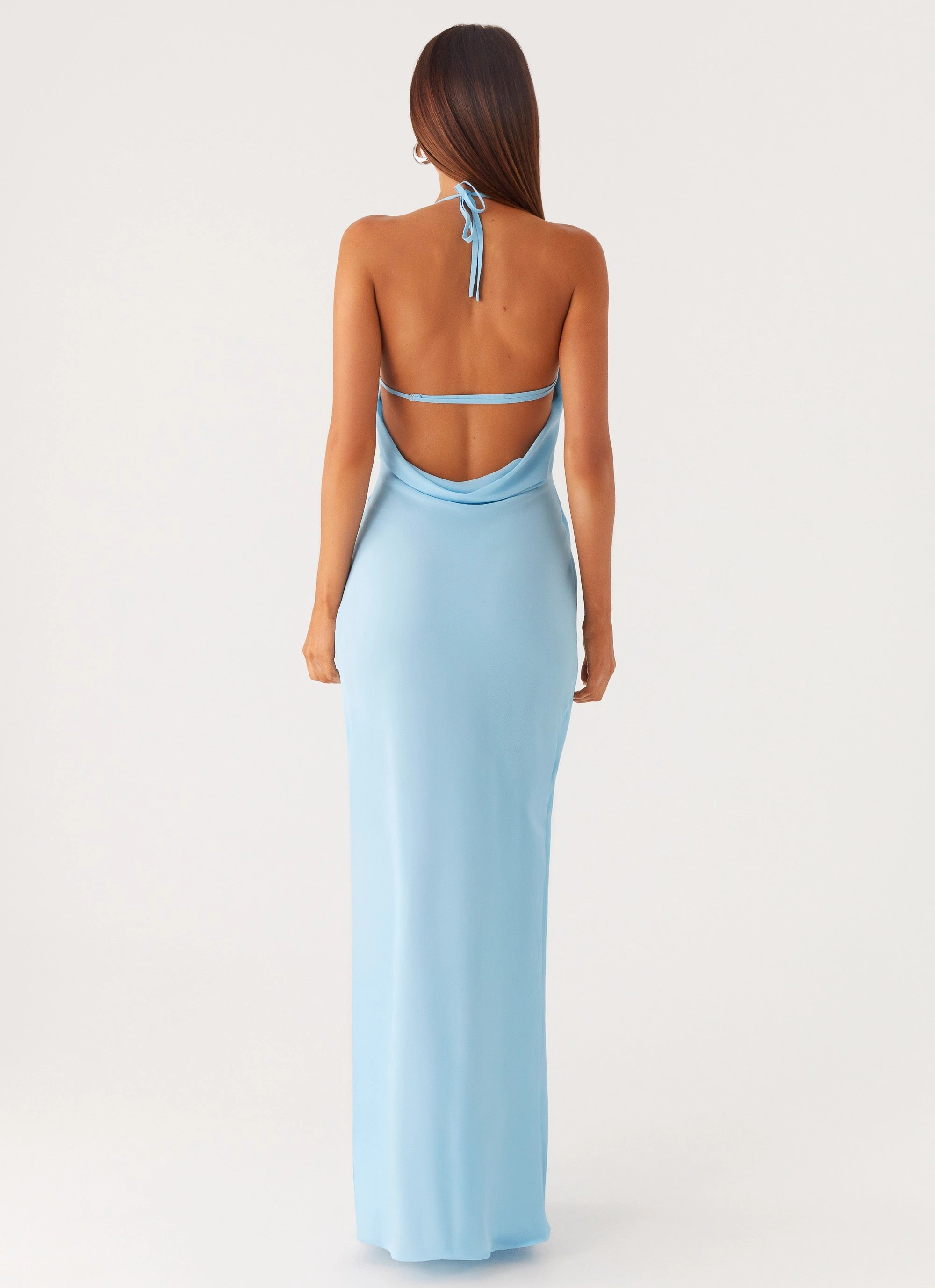 Just A Kiss Cowl Maxi Dress - Turquoise Free Step Perfect For Work