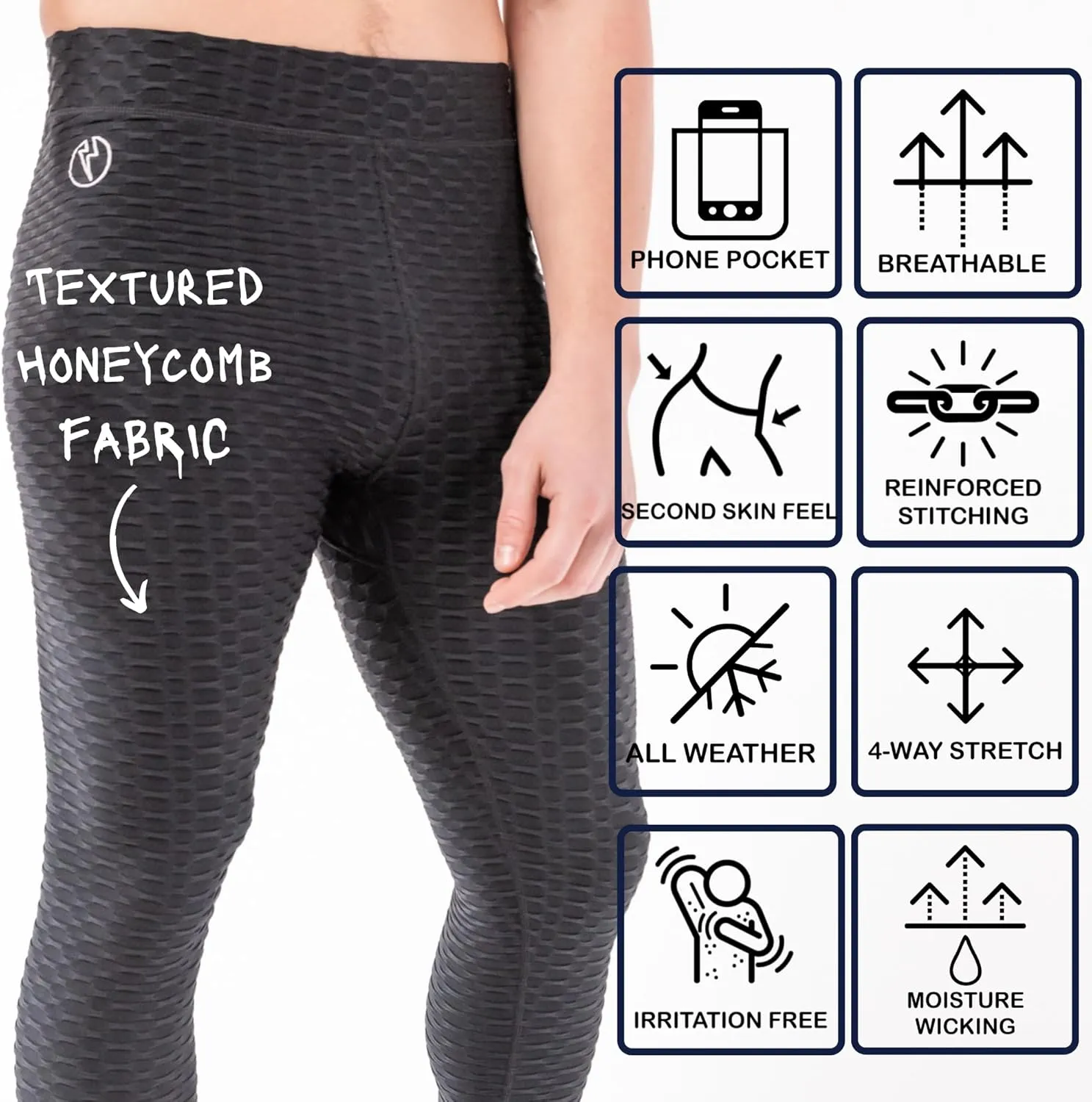 Kapow Meggings Supreme Range - Deluxe Sport Wear Compression Leggings for Men, Fashion Activewear for Yoga & Gym with Pockets