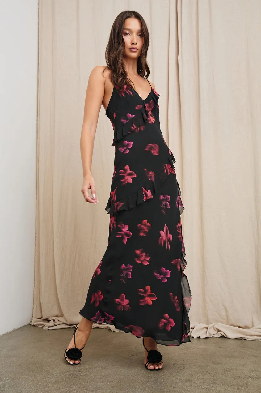 Smooth Edge Kariselle Dress in Dark Azalea