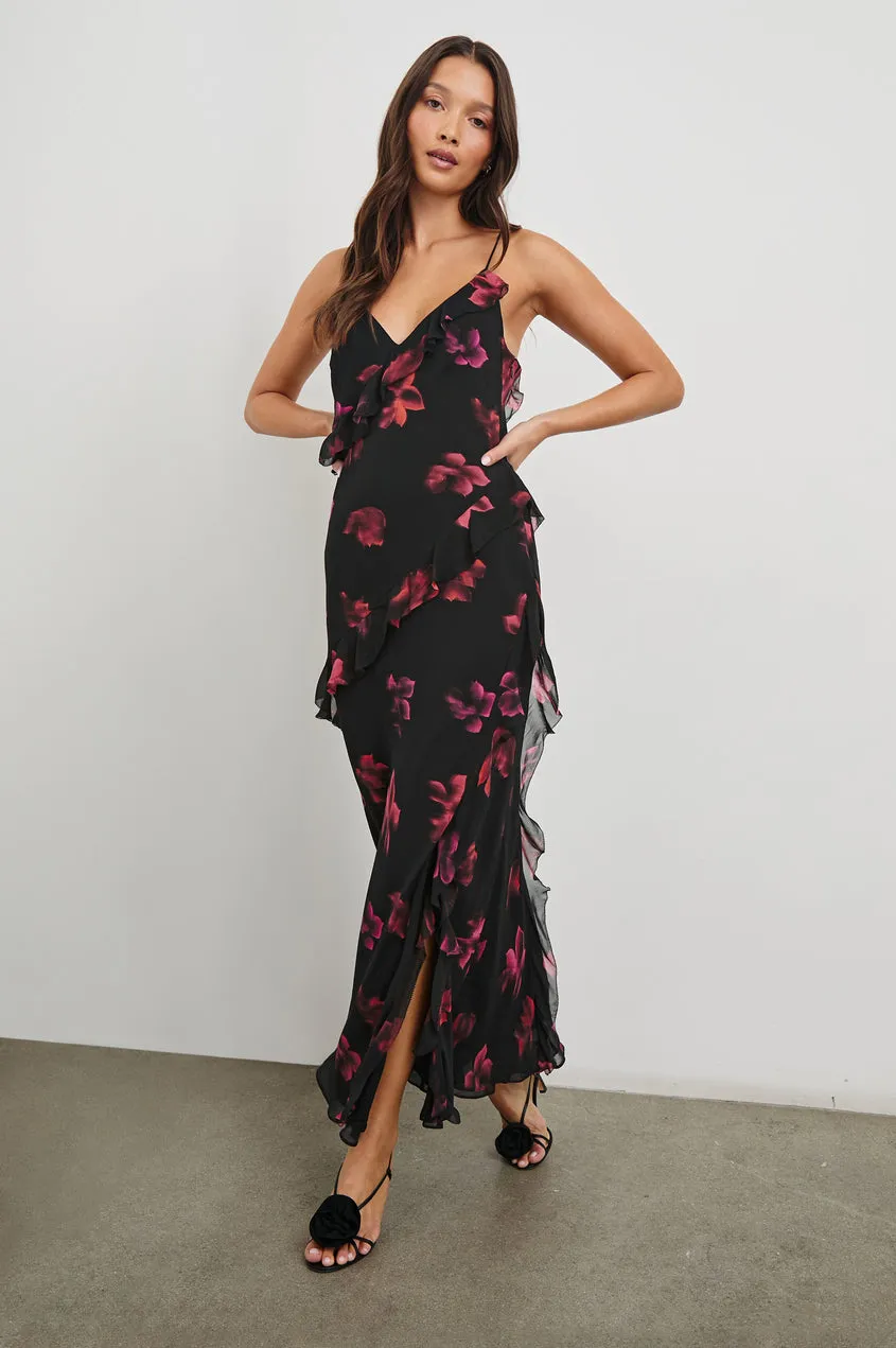 Kariselle Dress in Dark Azalea Refined Simplicity