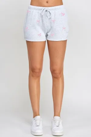 Kennie Basic Fleece Shorts With Bows Non Chafing Seams Kennie Basic Fleece Shorts With Bows Warm Season Reflective details