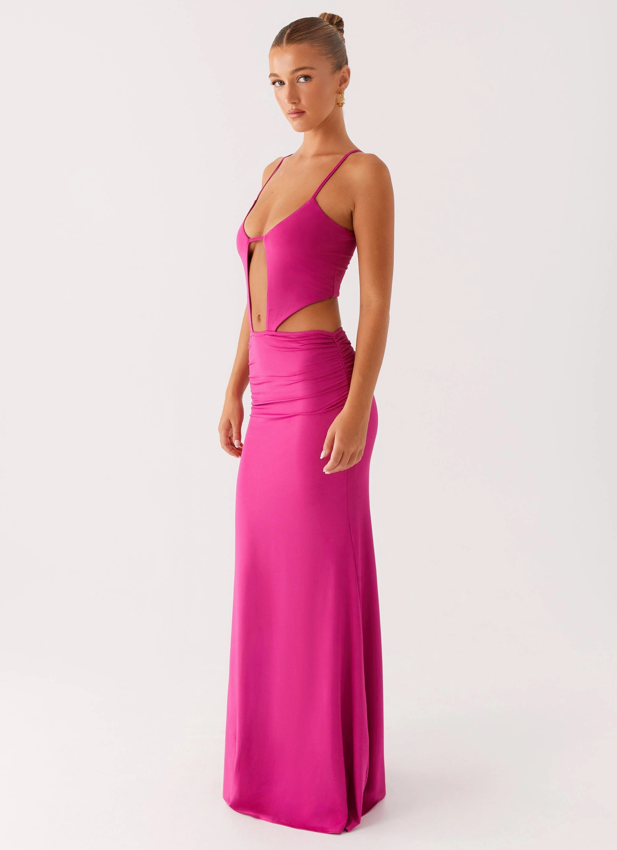 Relaxed Waist Headliner Maxi Dress - Fuchsia