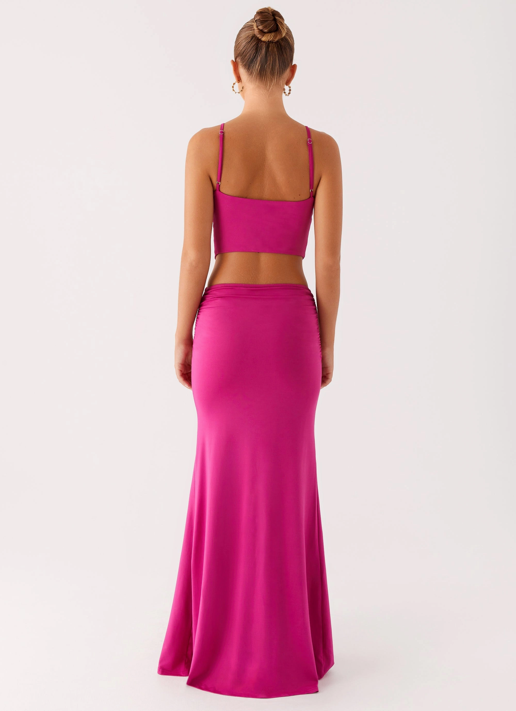 Flattering Cut Wear Office Cool Headliner Maxi Dress - Fuchsia