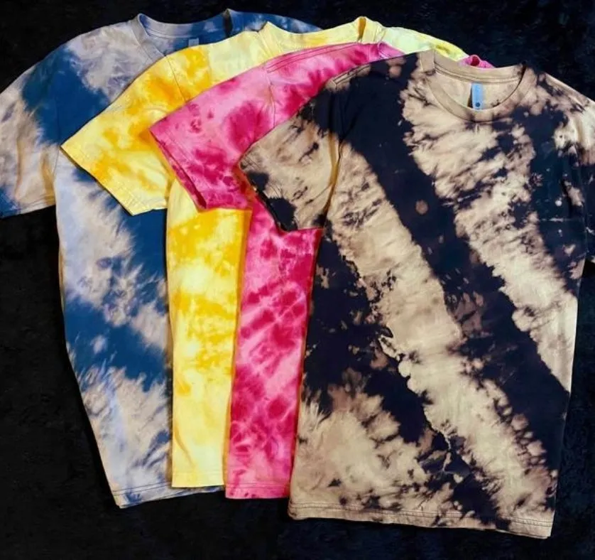 Kids bleach tie dye t shirts