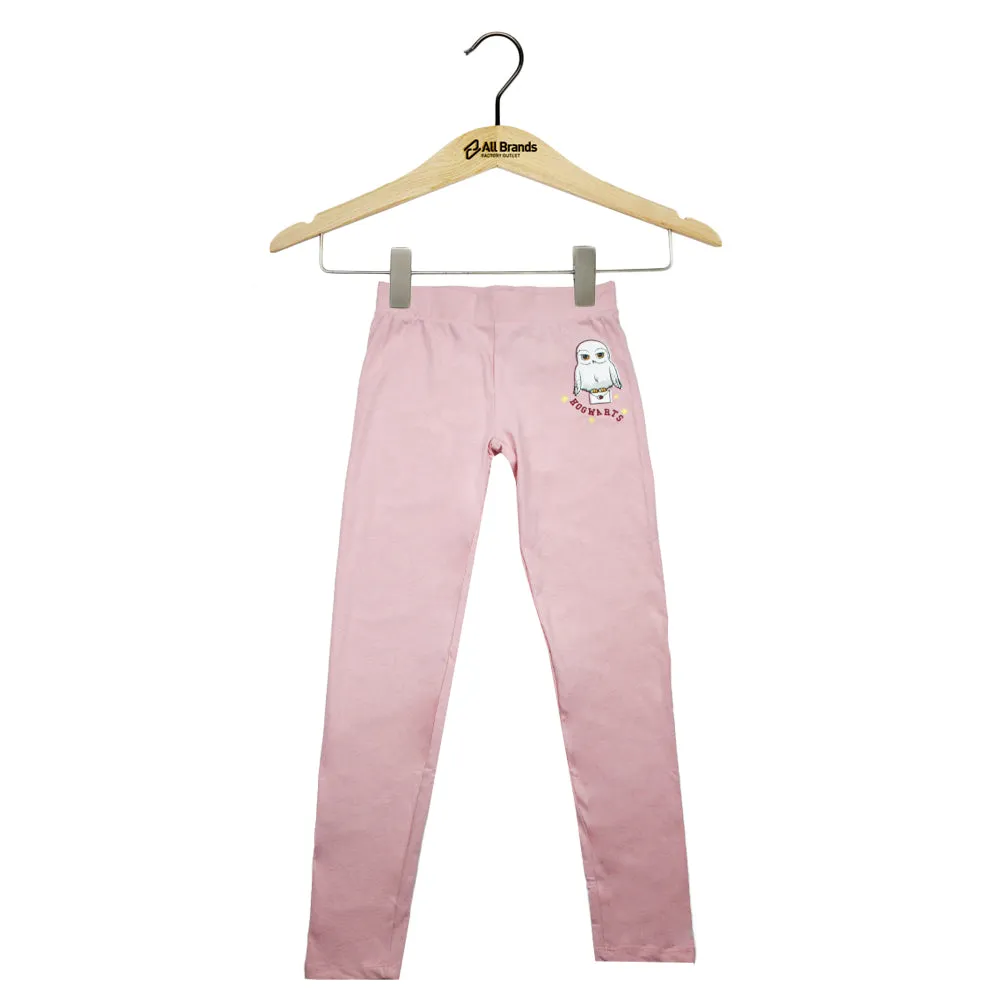 Kids Girl Owl Print Legging,Pink