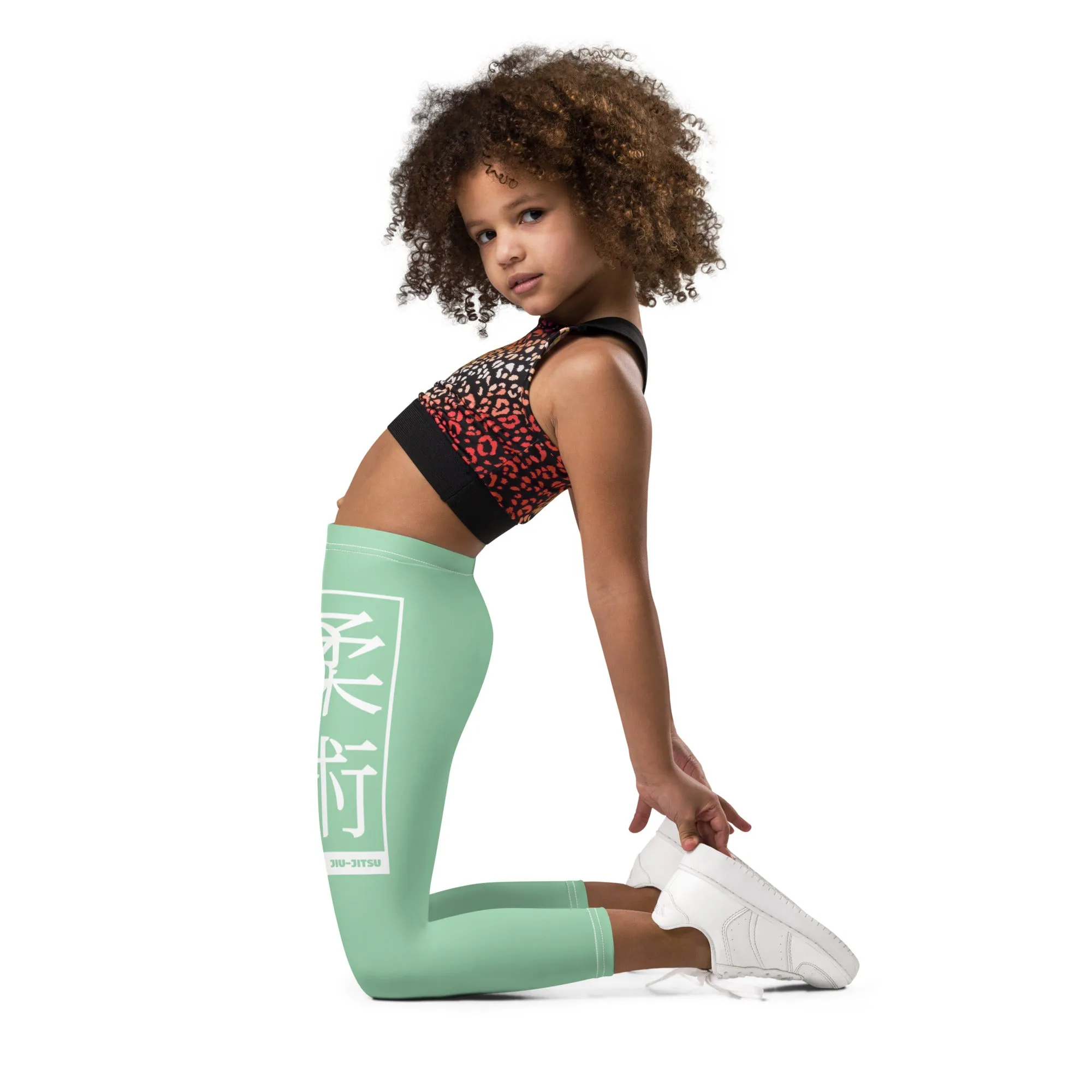 Kids' Girls Yoga Pants Workout Leggings Jiu-Jitsu 010 - Vista Blue