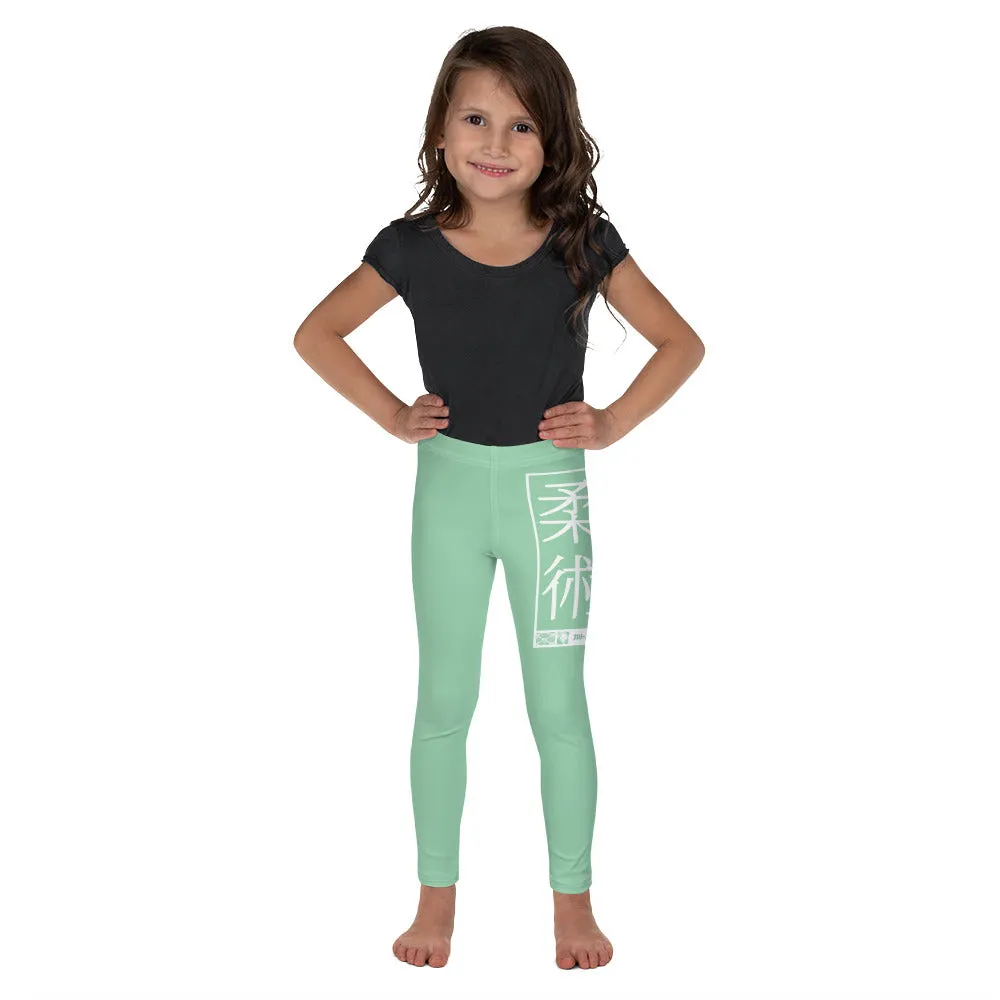 Kids' Girls Yoga Pants Workout Leggings Jiu-Jitsu 010 - Vista Blue