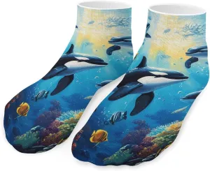 Killer-Whales Unisex Activewear Ankle Socks Lightweight Low Cut And No Show Socks