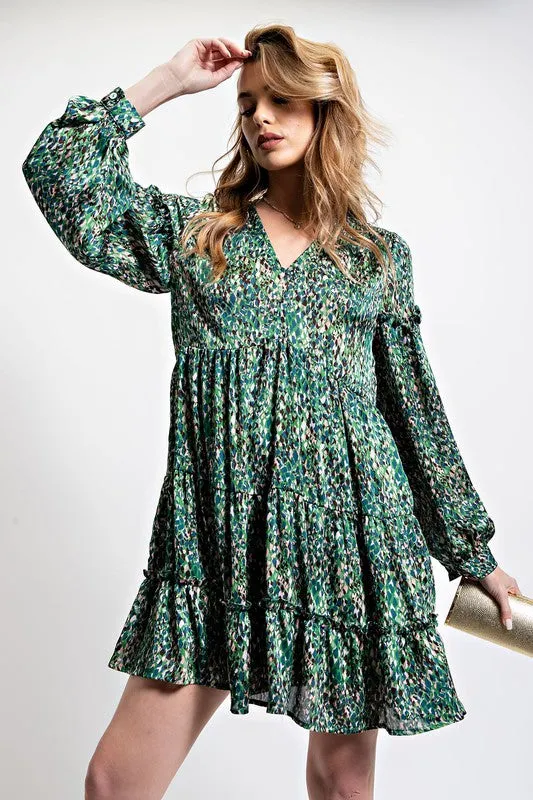KIM LEOPARD/ANIMAL PRINTED DRESS Sporty-Look