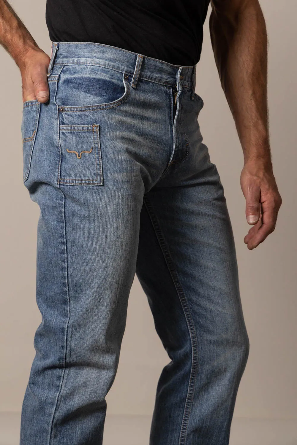 Kimes Ranch Mens Barney Light Wash 100% Cotton Jeans Sharp Vibe Natural Fit