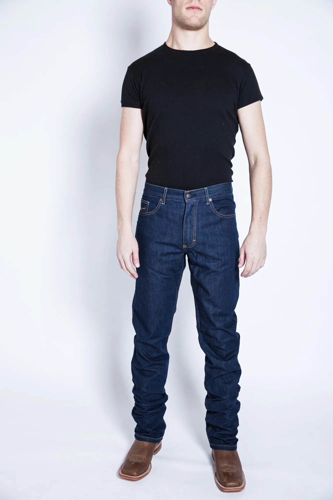 Kimes Ranch Mens Cal Jeans Blue 100% Cotton Straight Leg Core Layer