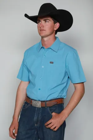 Kimes Ranch Mens Linville Solid Shirt Mid Blue Cotton Blend S/S All-purpose fit Kimes Ranch Mens Linville Solid Shirt Mid Blue Cotton Blend S/S Street Chic
