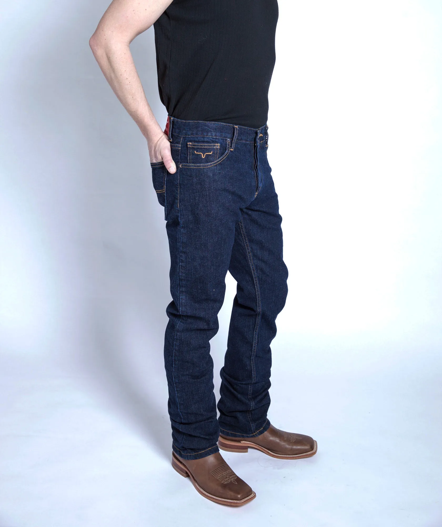 Kimes Ranch Mens Wayne Jeans Blue Cotton Blend Slim Fit Mid Rise Fit