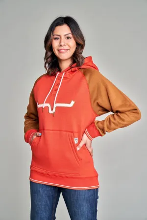 Kimes Ranch Womens Amigo Burnt Red Cotton blend Hoodie Signature Fit Festival Outfit Date Night Professional Wear Kimes Ranch Womens Amigo Burnt Red Cotton blend Hoodie