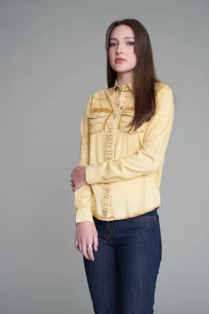 Kimes Ranch Womens KC Gold 100% Tencel L/S Shirt Asymmetrical hem Winter Layering Fashion Forward Kimes Ranch Womens KC Gold 100% Tencel L/S Shirt