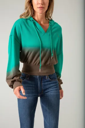 Kimes Ranch Womens Monterey Dipped Teal Blue/Roasted Coconut Cotton Blend Hoodie Lightweight Style Kimes Ranch Womens Monterey Dipped Teal Blue/Roasted Coconut Cotton Blend Hoodie Winter Warmth Outdoor Adventure Basic Necessity