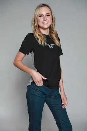 Kimes Ranch Womens Phase 2 Tech Tee Black Polyester Blend S/S T-Shirt Quick Release Fasteners Kimes Ranch Womens Phase 2 Tech Tee Black Polyester Blend S/S T-Shirt Beach Attire