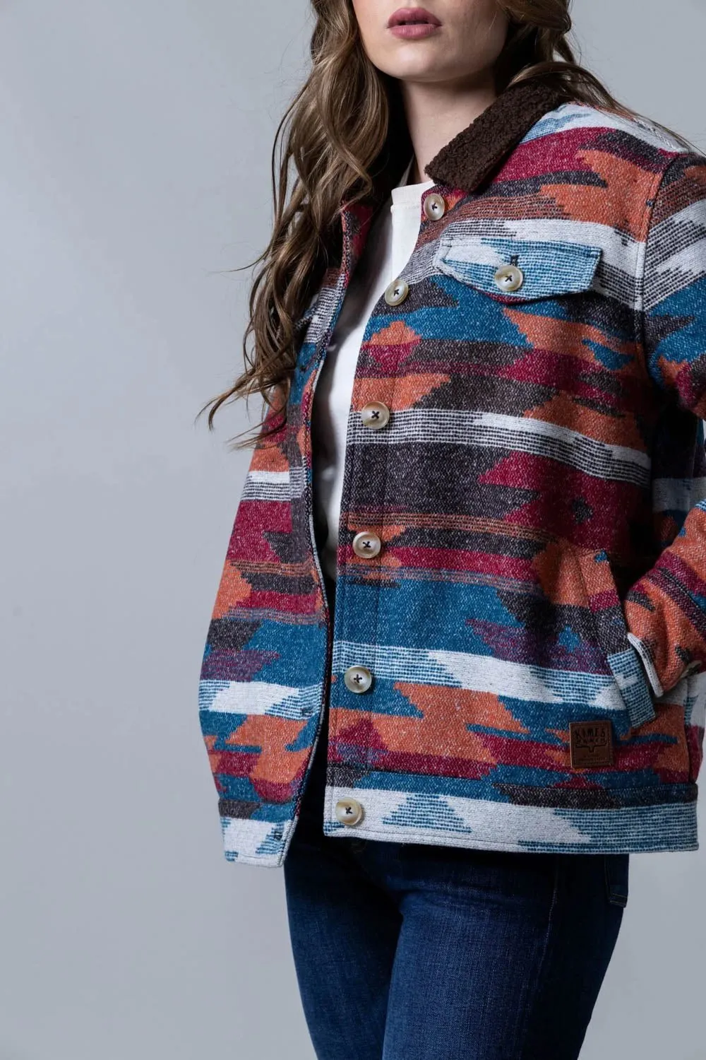 Kimes Ranch Womens Red Rocks Mid Blue 100% Polyester Jacket Always Stylish Core Look