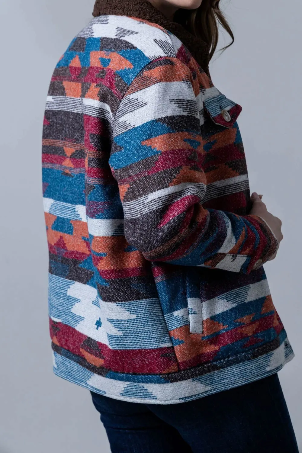 On The Move Garment Washed Softness Kimes Ranch Womens Red Rocks Mid Blue 100% Polyester Jacket