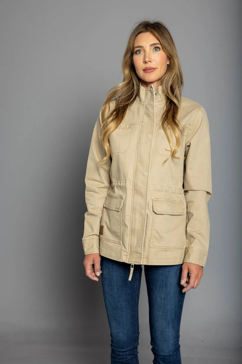 Casual Friday Urban Explorer Soft Date Night Street Fashion Kimes Ranch Womens Riggin Utility Khaki Cotton Blend Cotton Jacket