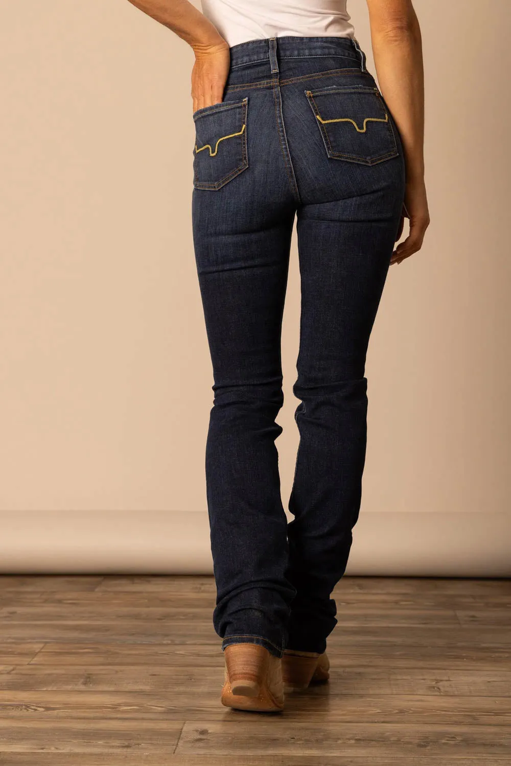 Kimes Ranch Womens Sarah Blue Cotton Blend Jeans General Fit Organic Cotton