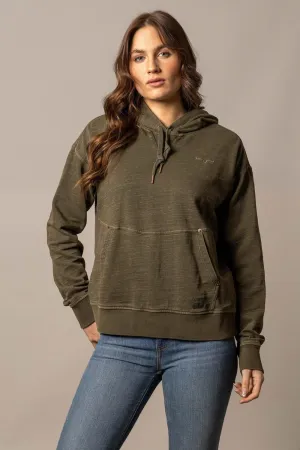 Kimes Ranch Womens Tess Western Pine Cotton Blend Hoodie Fit Retention Belt Loop Reinforcement Casual Look Kimes Ranch Womens Tess Western Pine Cotton Blend Hoodie