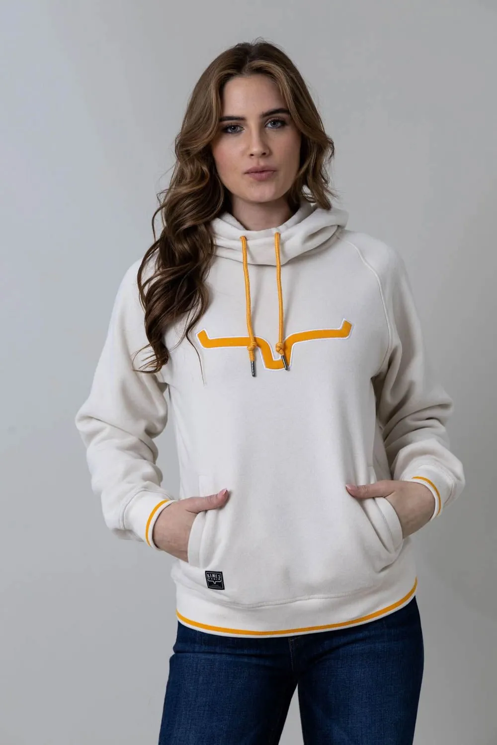 Kimes Ranch Womens Two Scoops Natural Cotton Blend Hoodie Luxury Minimalist