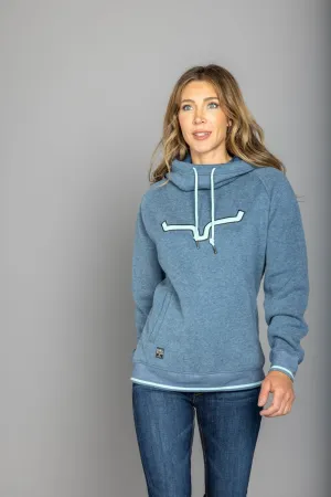 Kimes Ranch Womens Two Scoops Navy Heather Cotton Blend Hoodie Pure Style Couple Look Smooth Standard Piece Kimes Ranch Womens Two Scoops Navy Heather Cotton Blend Hoodie