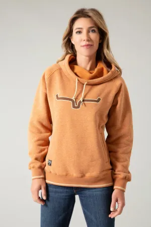 Kimes Ranch Womens Two Scoops Rusty Heather Cotton Blend Hoodie Durable Twill Sustainable Manufacturing Kimes Ranch Womens Two Scoops Rusty Heather Cotton Blend Hoodie