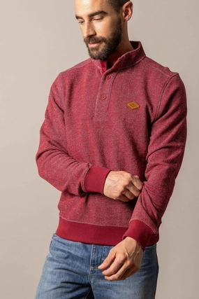 Kimes Ranch Mens Kingswell Red 100% Cotton Sweatshirt Non Chafe Lining Trendy Vibes All-Occasion Wear Kimes Ranch Mens Kingswell Red 100% Cotton Sweatshirt