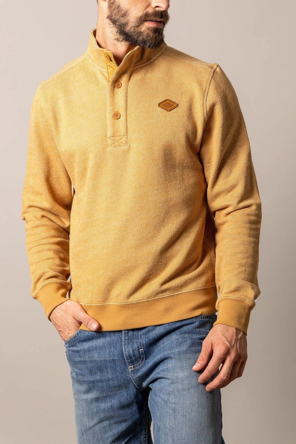 Kimes Ranch Mens Kingswell WW Brown 100% Cotton Sweatshirt V-Neck