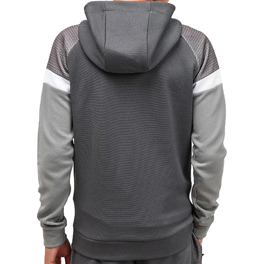 Kings Will Dream Kids Linus Poly Zip Hoodie Castlerock Grey Sharkskin White