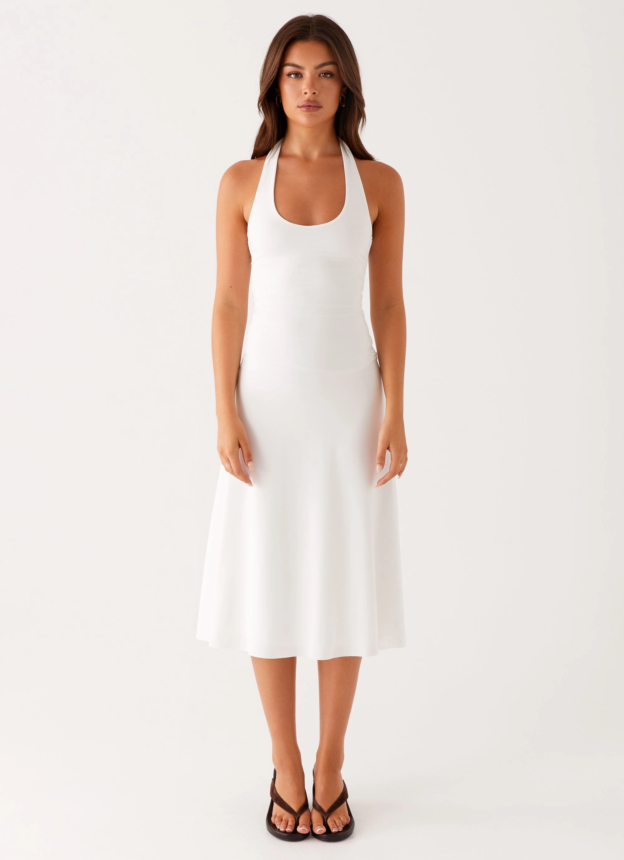 Klyne Midi Dress - Ivory Trend Appeal Moment Glow