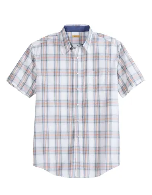 Knit Fabric Tin Haul Mens 2415 Tupelo Plaid Grey 100% Cotton S/S Shirt Mesh Insert Stylish Comfort Tin Haul Mens 2415 Tupelo Plaid Grey 100% Cotton S/S Shirt