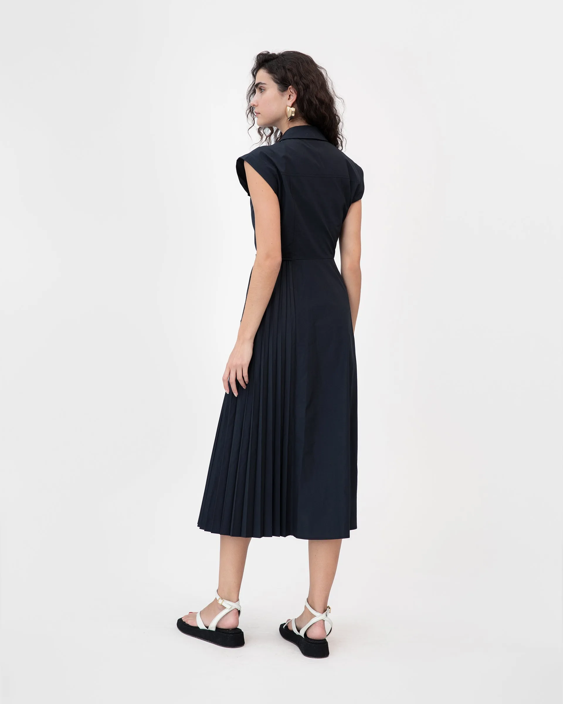Sweetheart Cut Midi Shivon Dress