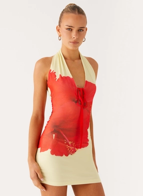 Know You Better Mini Dress - Scarlet Floral Contemporary Design Know You Better Mini Dress - Scarlet Floral Fresh Color