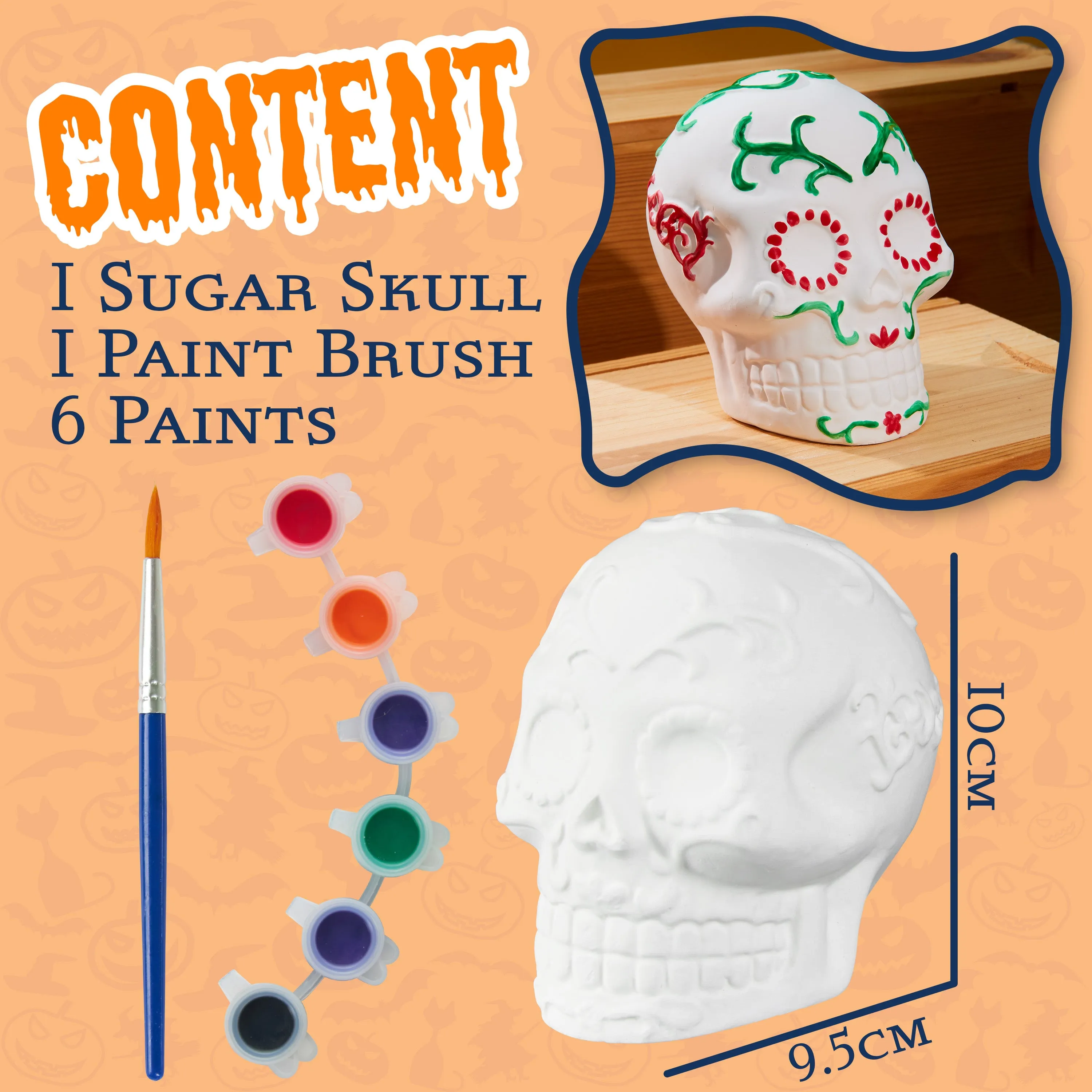 KreativeKraft Kids Painting Set Halloween Decorations - Paint Your Own Sets for Kids (Set of 1)