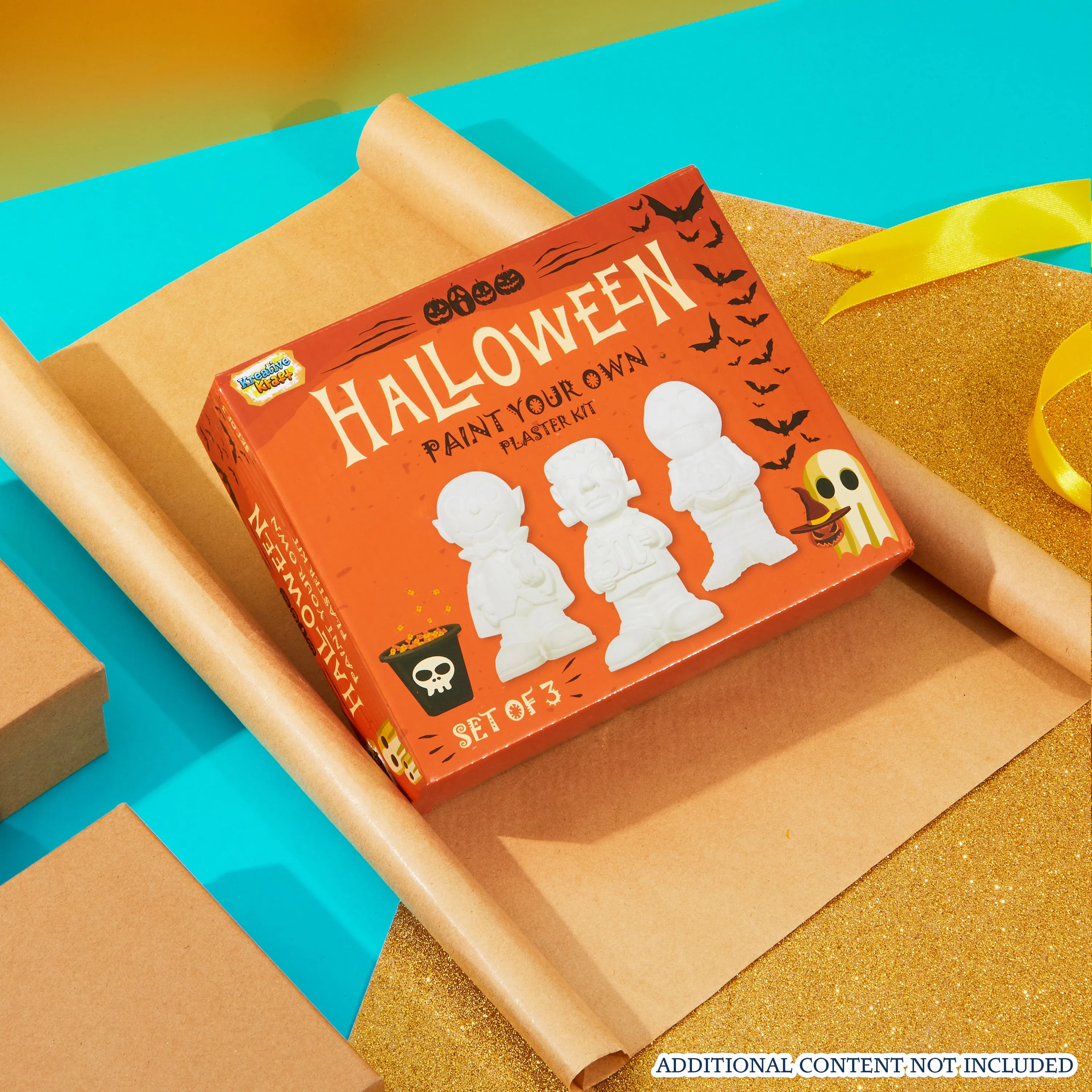 KreativeKraft Kids Painting Set Halloween Decorations - Paint Your Own Sets for Kids (Set of 3)