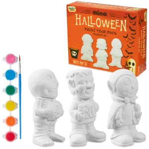 KreativeKraft Kids Painting Set Halloween Decorations - Paint Your Own Sets for Kids (Set of 3)