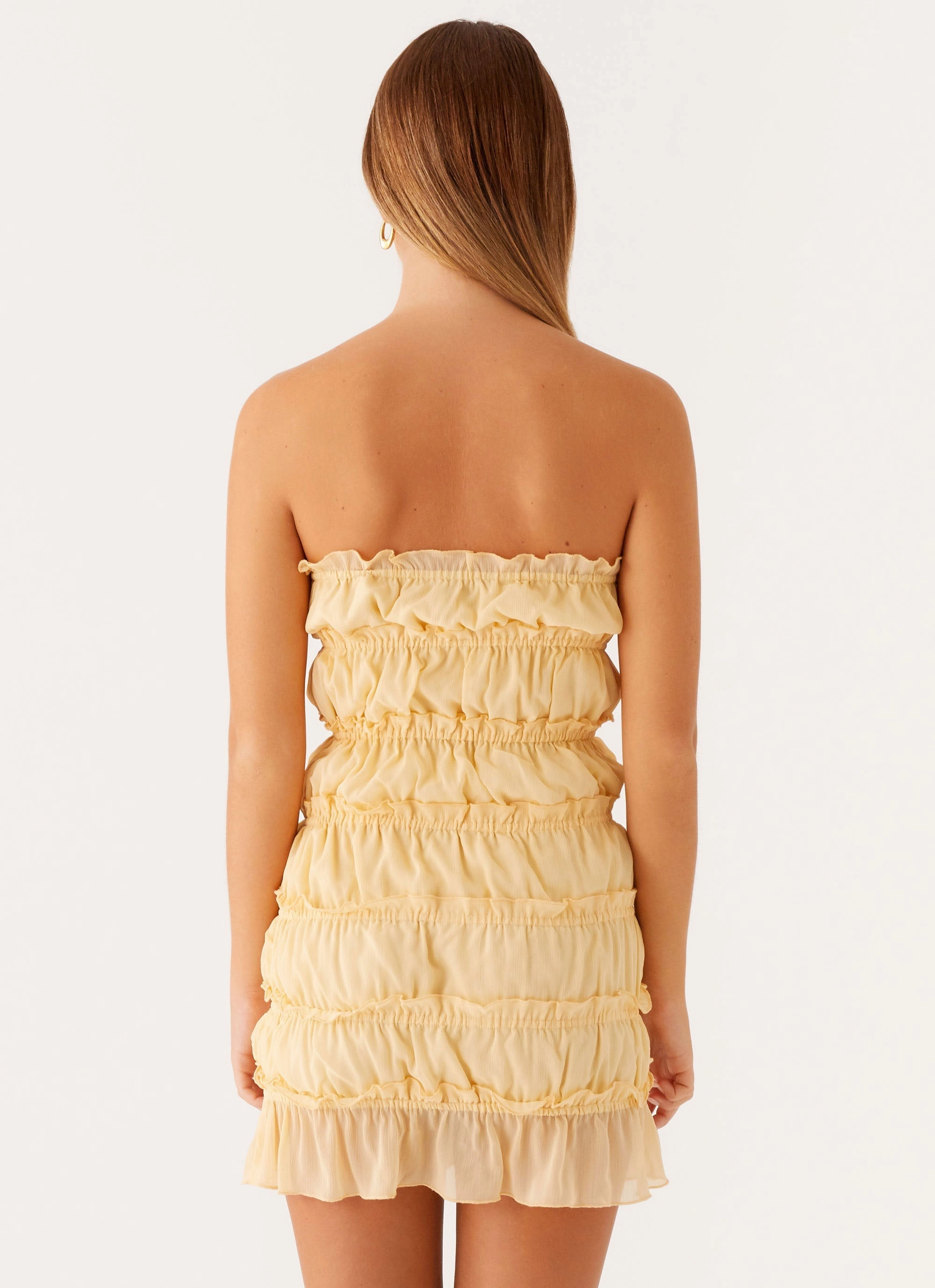 Kylan Mini Dress - Apricot Layer Base