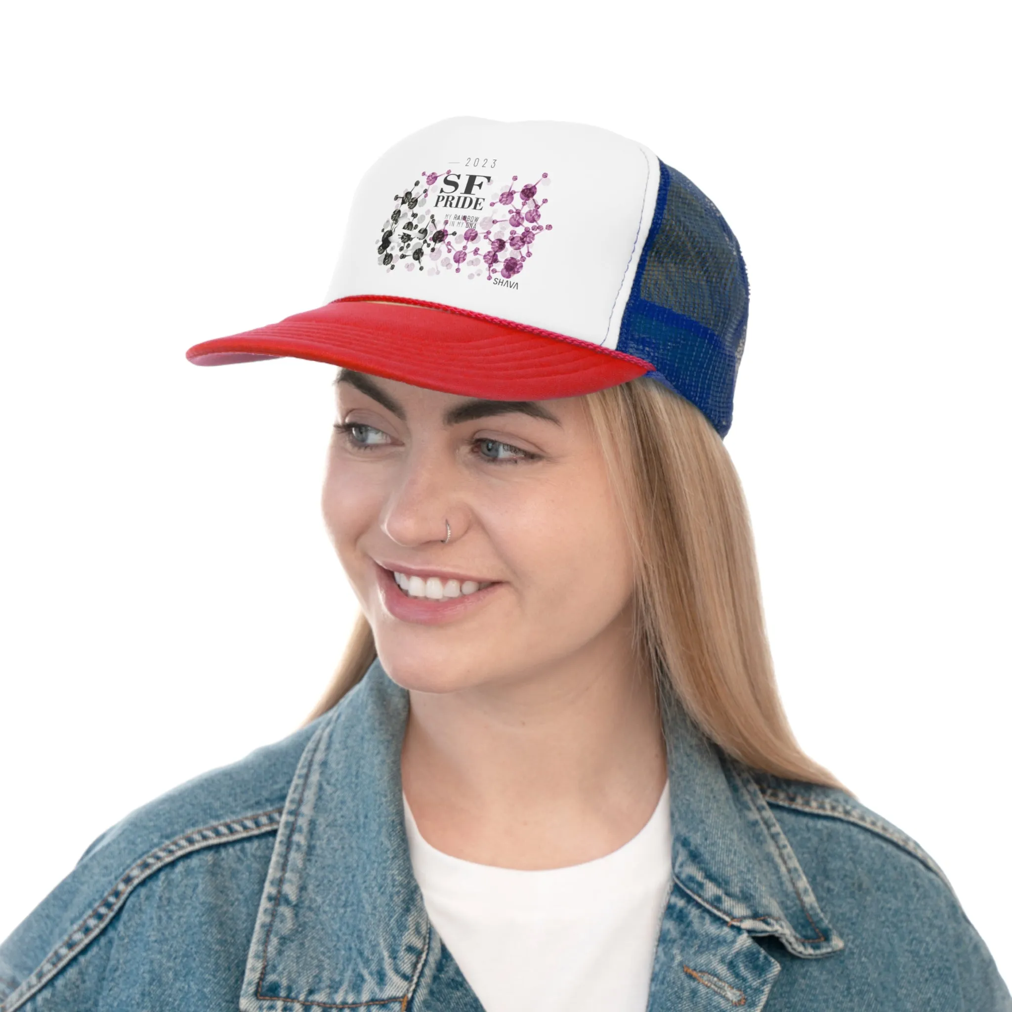 Labrys Lesbian Flag Trucker Caps San Francisco Pride - My Rainbow is In My DNA