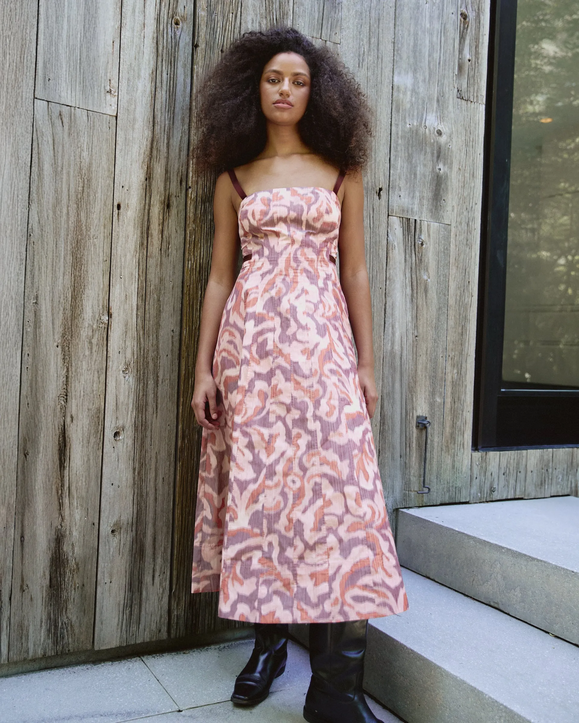 Mixed Fabric Bohemian style Tavia Dress
