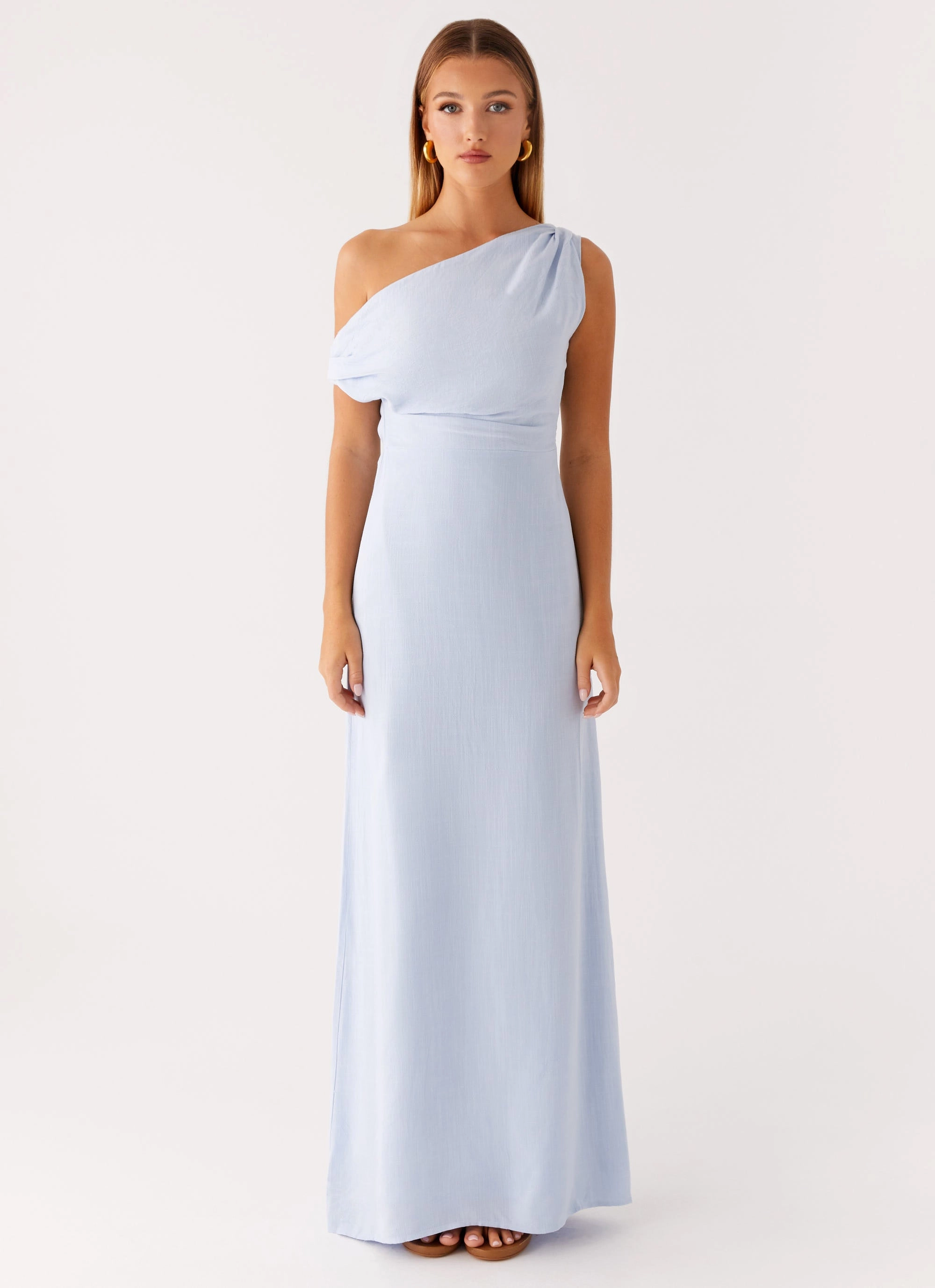 Lady Love Linen Maxi Dress - Blue Natural Style Stylish Mood