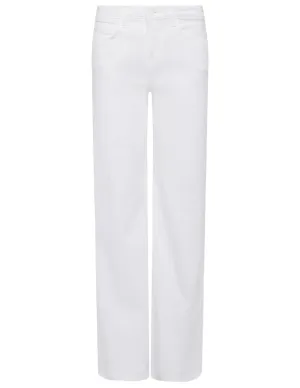 L'AGENCE Alicent High Rise Wide Leg Crop Jeans In Blanc Comfortable Appearance L'AGENCE Alicent High Rise Wide Leg Crop Jeans In Blanc Daily Musthave Fashionable Waist