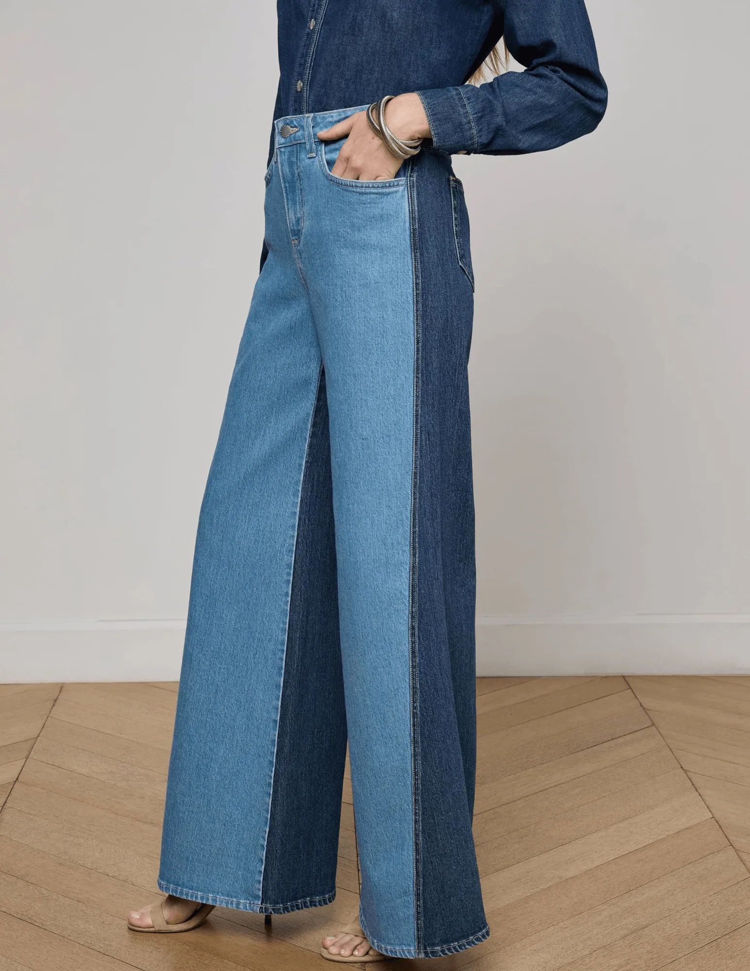 L??AGENCE Beau T-Seam Wide Leg Jeans in Paso Outfit Staple